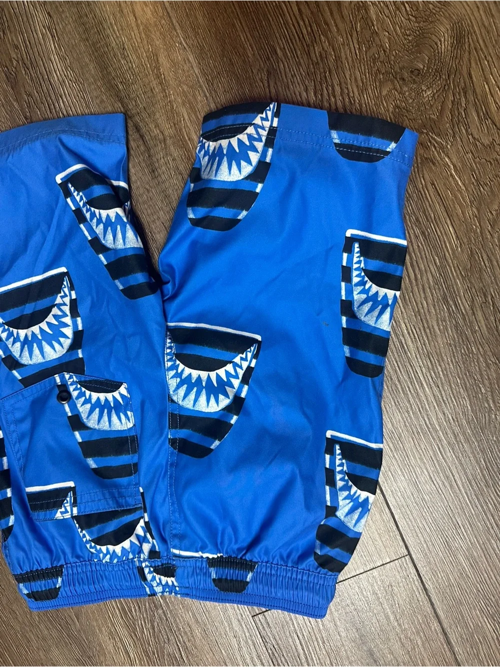 Tea Collection Kids 7 Shark Swim Trunks Blue